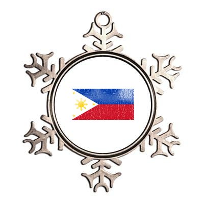 Philippines Glass Water Flag Metallic Star Ornament