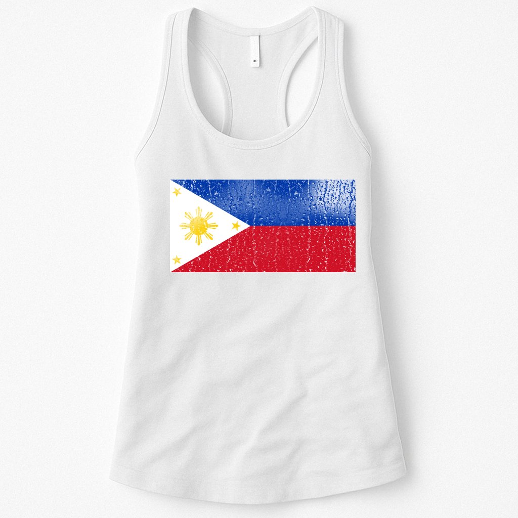 Philippines Glass Water Flag Womens Tank Top