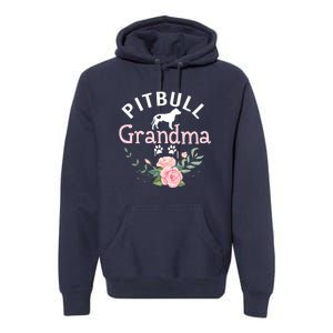 Pitbull Grandma Womens Mom Pitbull Dog Lover Christmas Premium Hoodie