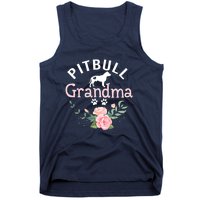 Pitbull Grandma Womens Mom Pitbull Dog Lover Christmas Tank Top