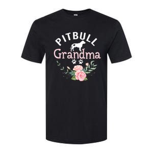 Pitbull Grandma Womens Mom Pitbull Dog Lover Christmas Softstyle CVC T-Shirt