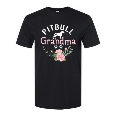 Pitbull Grandma Womens Mom Pitbull Dog Lover Christmas Softstyle CVC T-Shirt