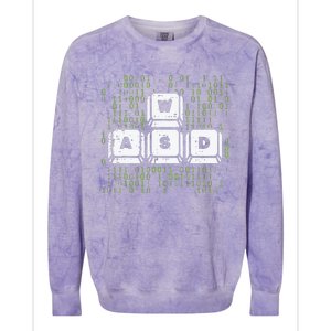 PC Gamer WASD Funny Computer Gaming Colorblast Crewneck Sweatshirt