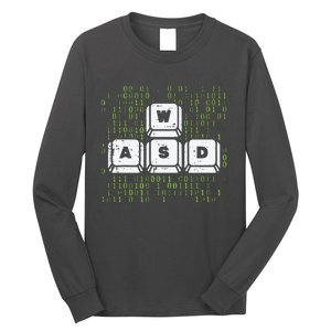 PC Gamer WASD Funny Computer Gaming Long Sleeve Shirt