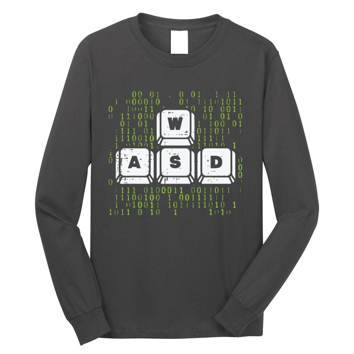 PC Gamer WASD Funny Computer Gaming Long Sleeve Shirt