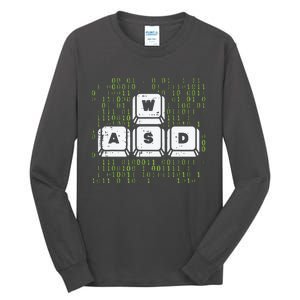 PC Gamer WASD Funny Computer Gaming Tall Long Sleeve T-Shirt