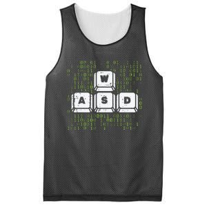 PC Gamer WASD Funny Computer Gaming Mesh Reversible Basketball Jersey Tank