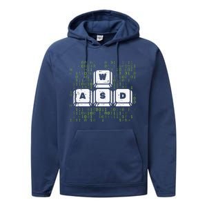 PC Gamer WASD Funny Computer Gaming Performance Fleece Hoodie