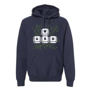 PC Gamer WASD Funny Computer Gaming Premium Hoodie