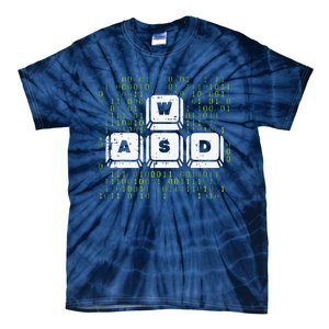 PC Gamer WASD Funny Computer Gaming Tie-Dye T-Shirt