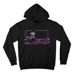 Purple Great Wave off Kanagawa Purple Color Hoodie