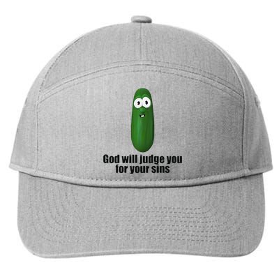 Pickle God Will Judge You For Your Sins 7-Panel Snapback Hat