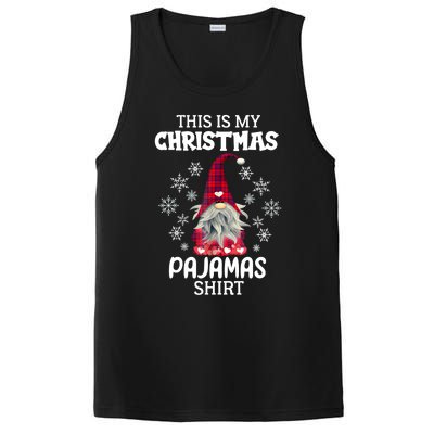 Plaid Gnome Xmas This Is My Christmas Pajama Meaningful Gift PosiCharge Competitor Tank