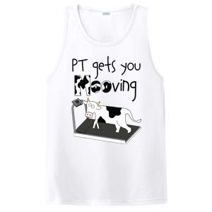 PT Gets You Mooving Funny Cow Physical Therapist PT Therapy PosiCharge Competitor Tank