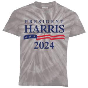 President Harris 2024 Kids Tie-Dye T-Shirt