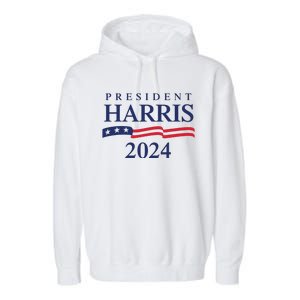 President Harris 2024 Garment-Dyed Fleece Hoodie