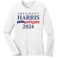 President Harris 2024 Ladies Long Sleeve Shirt