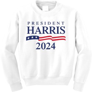 President Harris 2024 Kids Sweatshirt