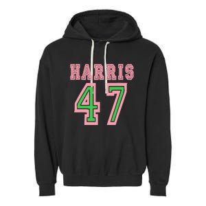 President Harris 2024 Kamala Harris 47 Garment-Dyed Fleece Hoodie