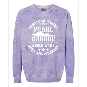 Pearl Harbor 80Th Anniversary 1941 Ww2 Memorabilia Veteran Colorblast Crewneck Sweatshirt