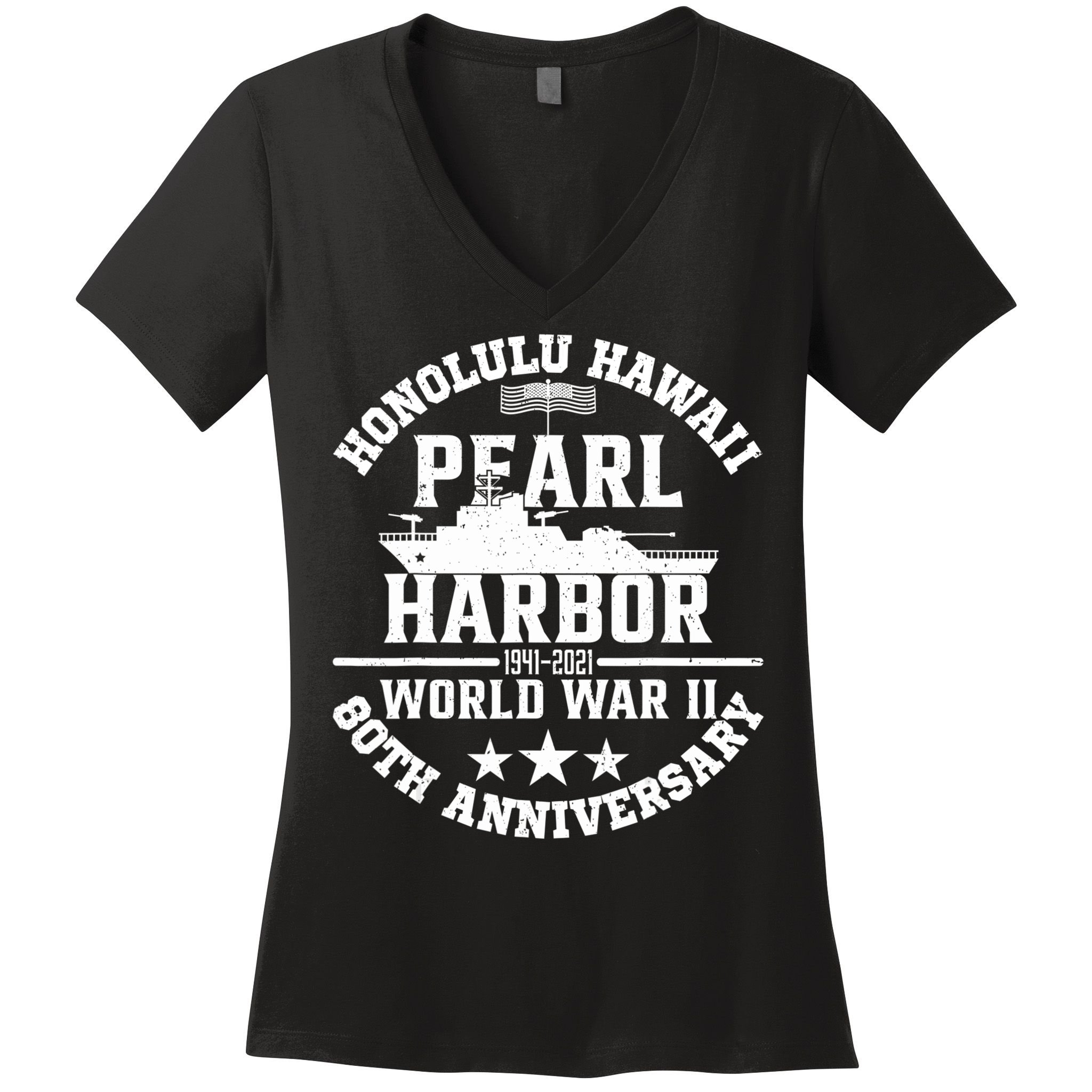 Pearl Harbor 80Th Anniversary 1941 Ww2 Memorabilia Veteran Women's V-Neck T-Shirt