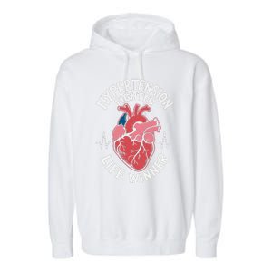 Pulmonary Hypertension Awareness High Blood Pressure Garment-Dyed Fleece Hoodie