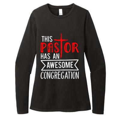 Pastor Has An Awesome Congregation Christian Church Priest Womens CVC Long Sleeve Shirt