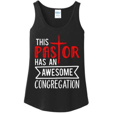 Pastor Has An Awesome Congregation Christian Church Priest Ladies Essential Tank