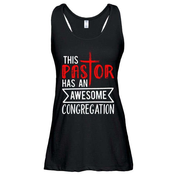 Pastor Has An Awesome Congregation Christian Church Priest Ladies Essential Flowy Tank