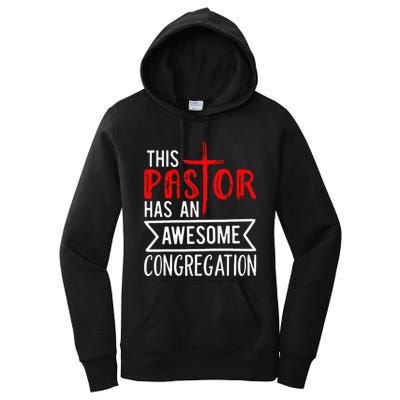 Pastor Has An Awesome Congregation Christian Church Priest Women's Pullover Hoodie