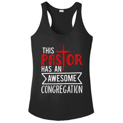 Pastor Has An Awesome Congregation Christian Church Priest Ladies PosiCharge Competitor Racerback Tank