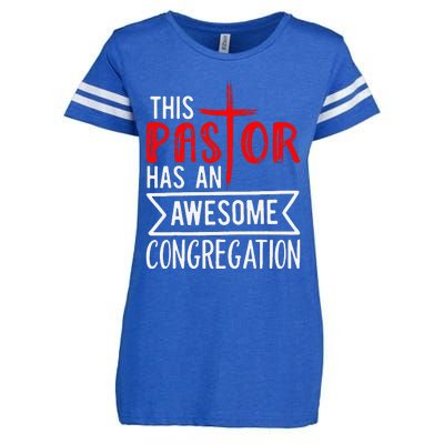 Pastor Has An Awesome Congregation Christian Church Priest Enza Ladies Jersey Football T-Shirt