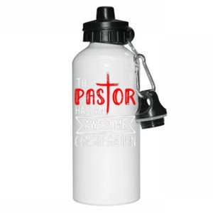 Pastor Has An Awesome Congregation Christian Church Priest Aluminum Water Bottle