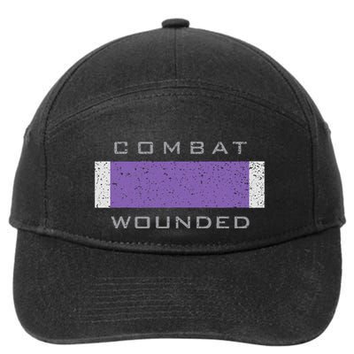 Purple Heart Award Veteran Combat Wounded 7-Panel Snapback Hat