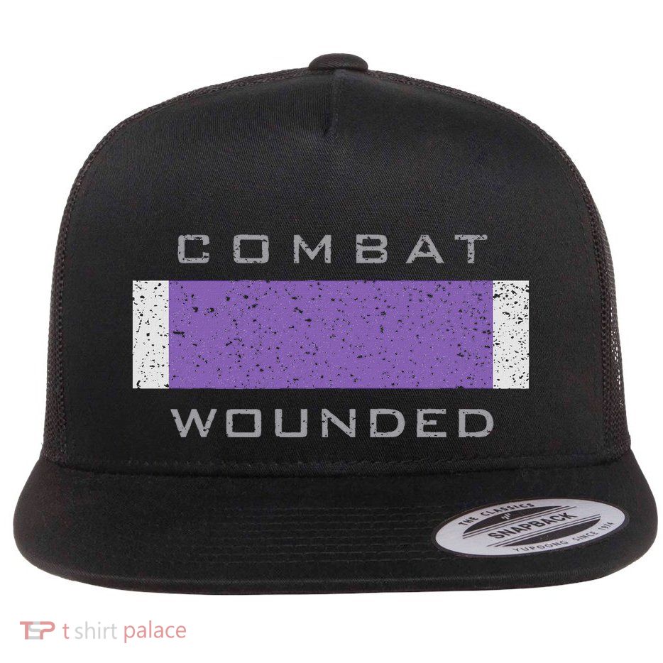 Purple Heart Award Veteran Combat Wounded Flatbill Hat