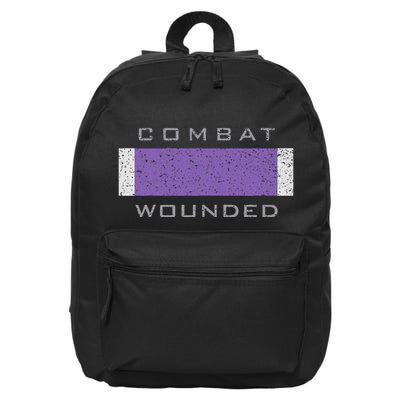 Purple Heart Award Veteran Combat Wounded 16 in Basic Backpack