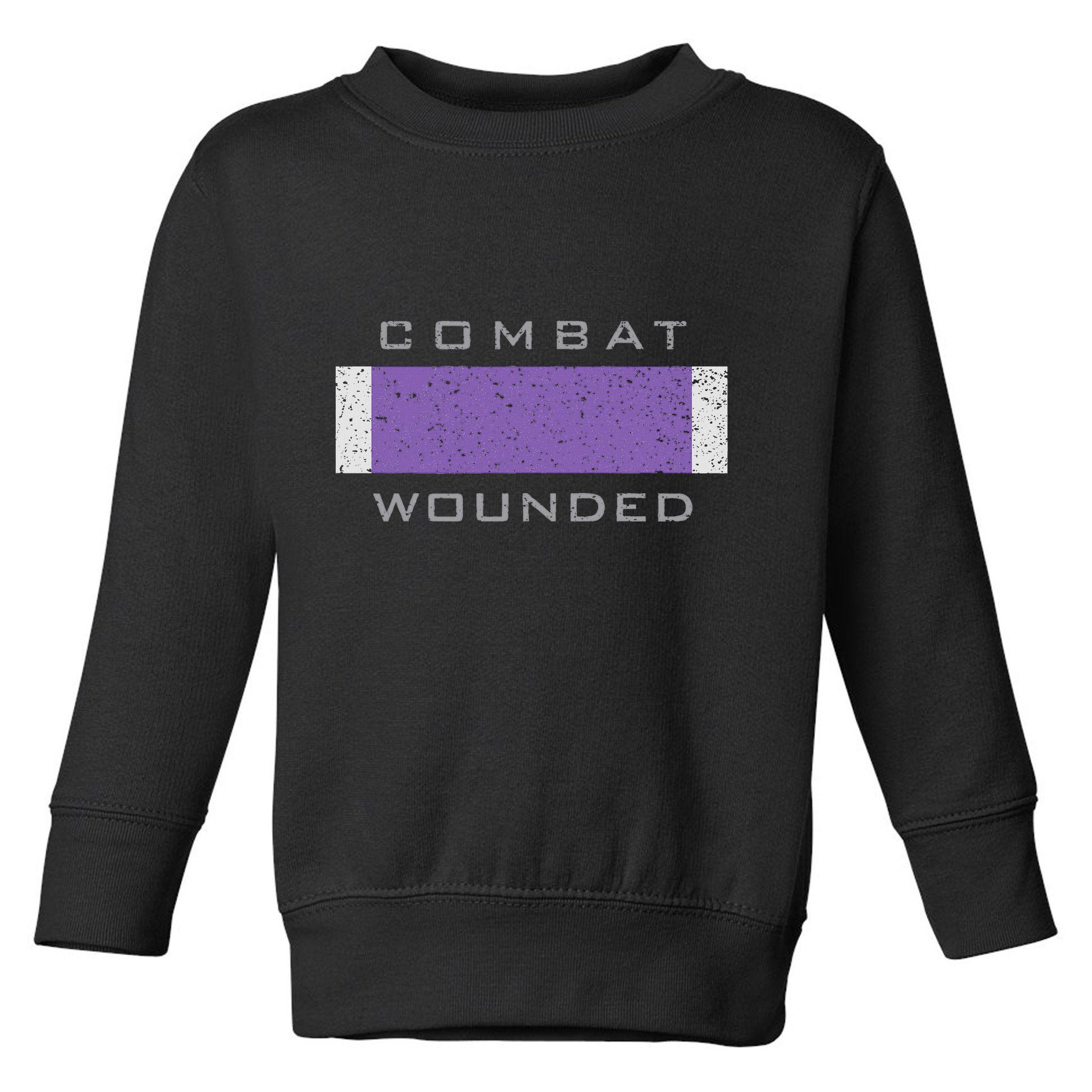 Purple Heart Award Veteran Combat Wounded Toddler Sweatshirt