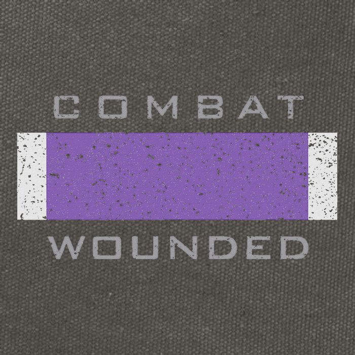 Purple Heart Award Veteran Combat Wounded Cotton Canvas Backpack
