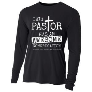 Pastor Has Awesome Congregation Church Christian Pastor Cooling Performance Long Sleeve Crew