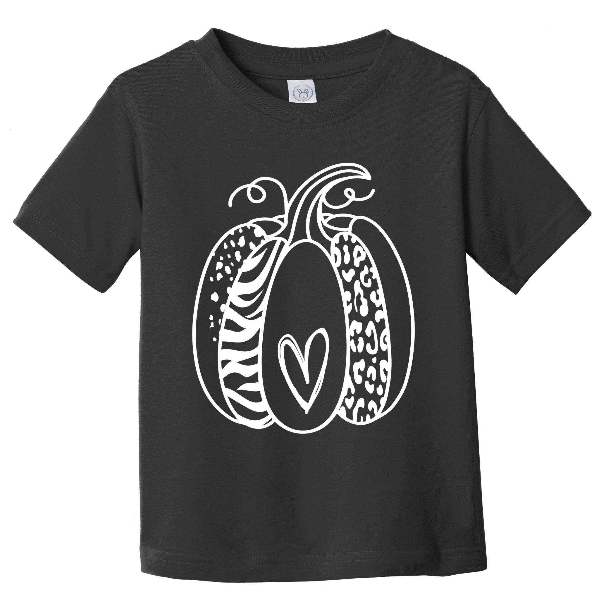 Pumpkin Heart Animal Print Cute Toddler T-Shirt