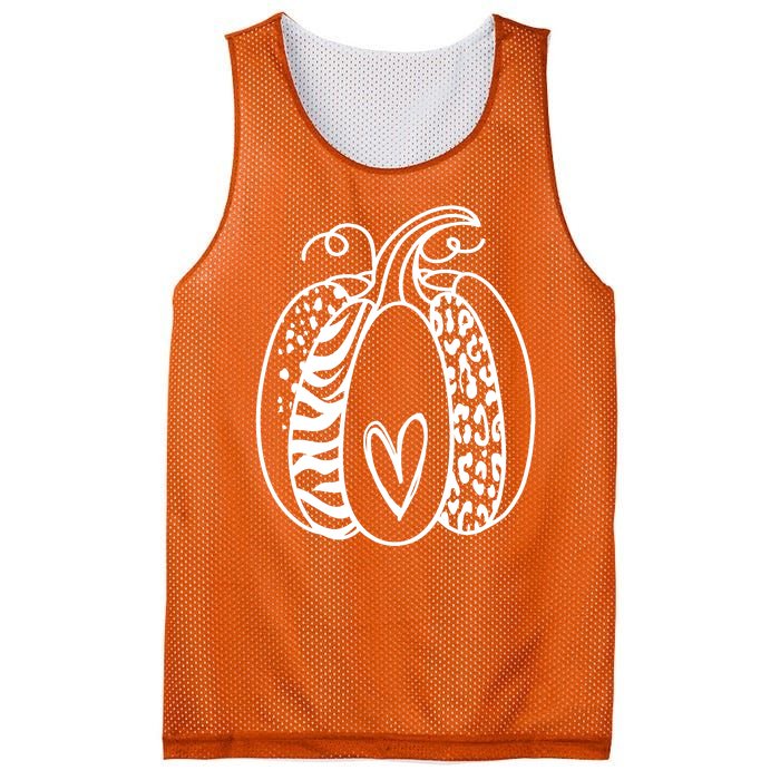 Pumpkin Heart Animal Print Cute Mesh Reversible Basketball Jersey Tank