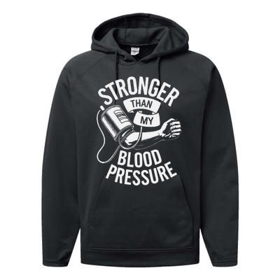 Pulmonary Hypertension Awareness High Blood Pressure Performance Fleece Hoodie