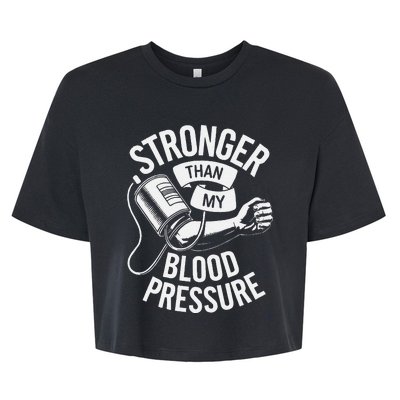 Pulmonary Hypertension Awareness High Blood Pressure Bella+Canvas Jersey Crop Tee