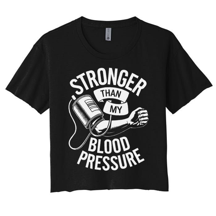 Pulmonary Hypertension Awareness High Blood Pressure Women's Crop Top Tee