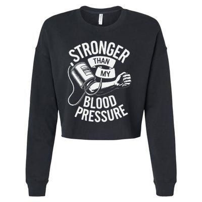 Pulmonary Hypertension Awareness High Blood Pressure Cropped Pullover Crew