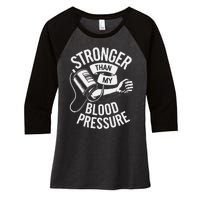 Pulmonary Hypertension Awareness High Blood Pressure Women's Tri-Blend 3/4-Sleeve Raglan Shirt