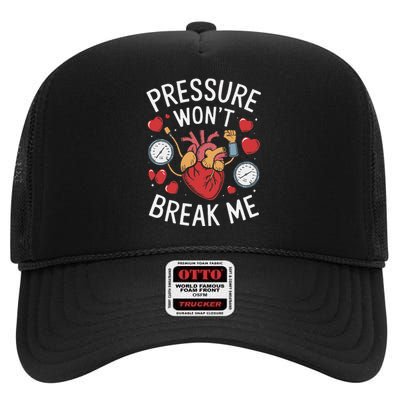 Pulmonary Hypertension Awareness High Blood Pressure High Crown Mesh Back Trucker Hat