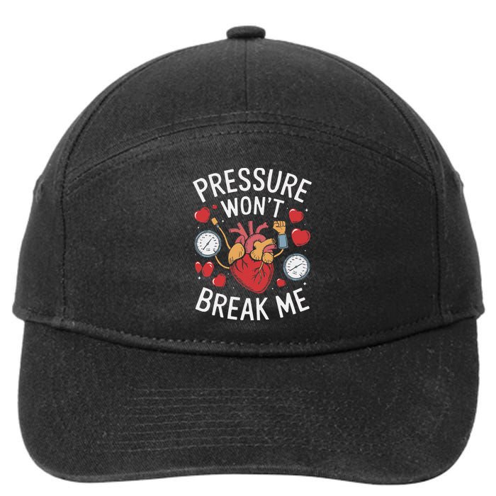 Pulmonary Hypertension Awareness High Blood Pressure 7-Panel Snapback Hat