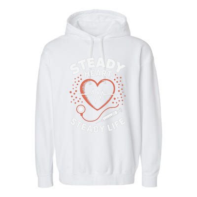 Pulmonary Hypertension Awareness High Blood Pressure Garment-Dyed Fleece Hoodie