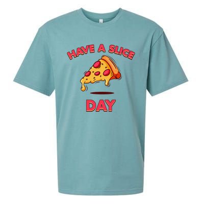 Pizza Have A Slice Day Funny Pizza Foodie Sueded Cloud Jersey T-Shirt